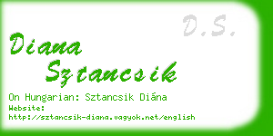 diana sztancsik business card